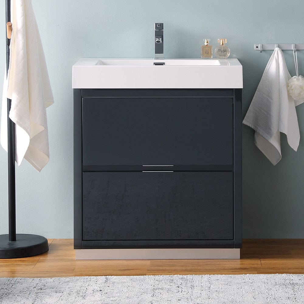 Fresca Valencia 30 Dark Slate Gray Free Standing Modern Bathroom Vanity