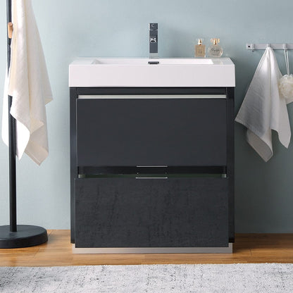 Fresca Valencia 30 Dark Slate Gray Free Standing Modern Bathroom Vanity