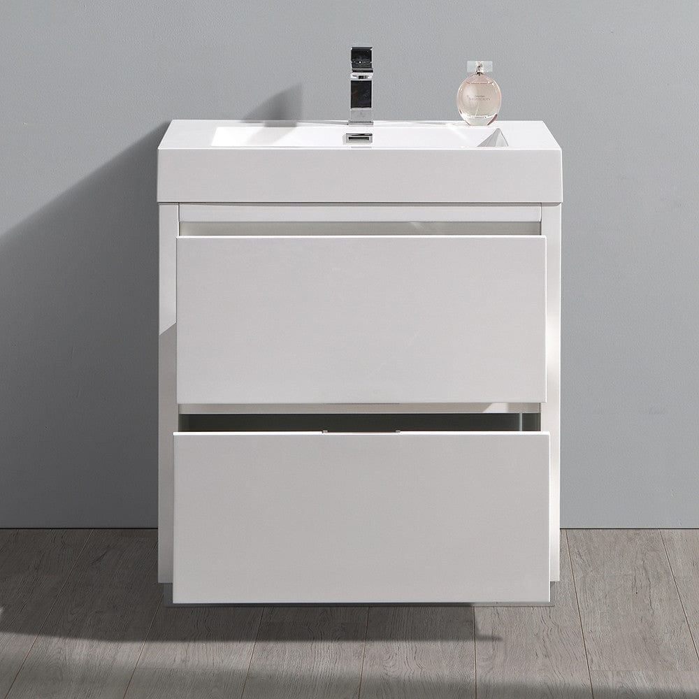 Fresca Valencia 30 Glossy White Free Standing Modern Bathroom Vanity