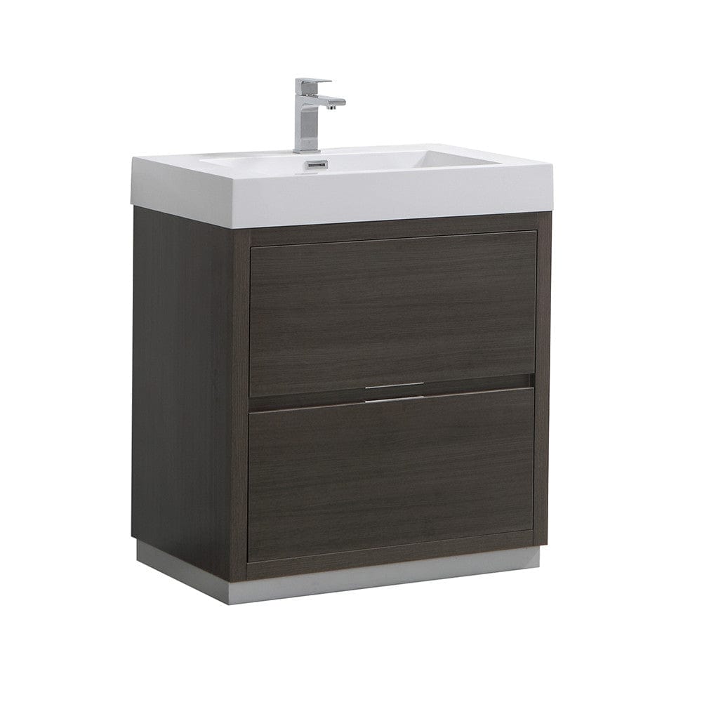 Fresca Valencia 30" Gray Oak Free Standing Modern Bathroom Vanity