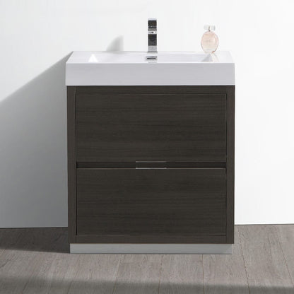 Fresca Valencia 30 Gray Oak Free Standing Modern Bathroom Vanity