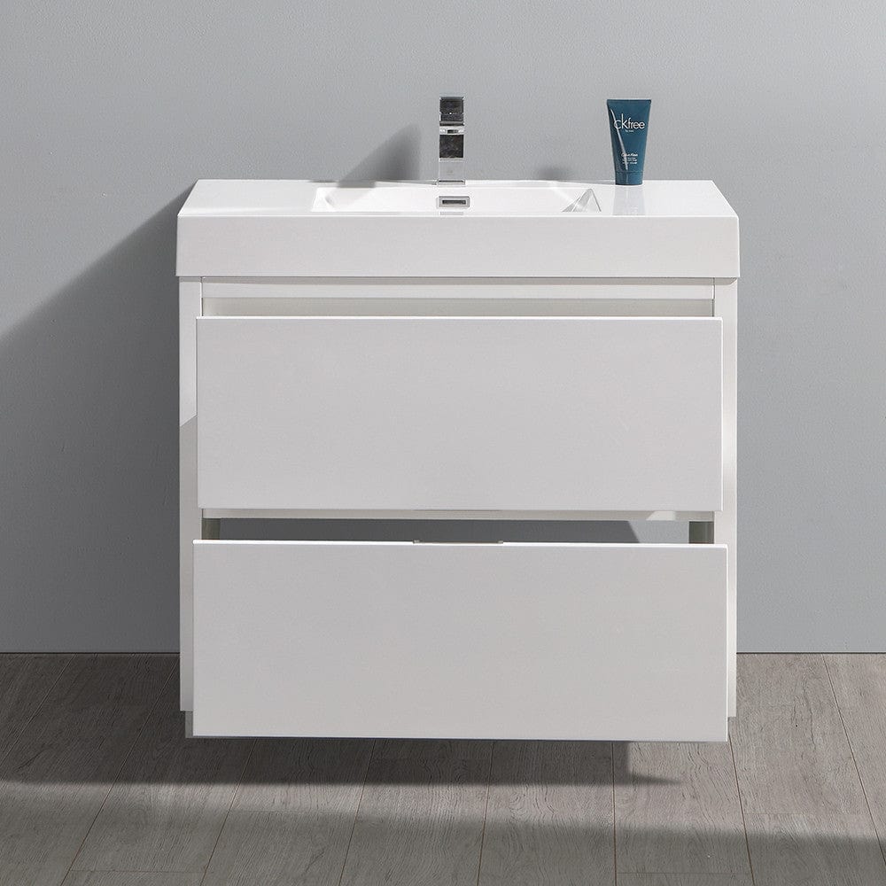 Fresca Valencia 36 Glossy White Free Standing Modern Bathroom Vanity