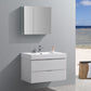 Fresca Valencia 36 Glossy White Wall Hung Modern Bathroom Vanity Set  w/ Medicine Cabinet