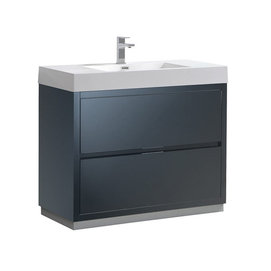 Fresca Valencia 42" Dark Slate Gray Free Standing Modern Bathroom Vanity