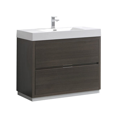 Fresca Valencia 42" Gray Oak Free Standing Modern Bathroom Vanity