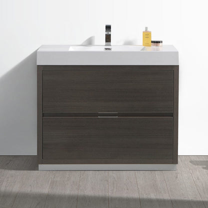 Fresca Valencia 40 Gray Oak Free Standing Modern Bathroom Vanity