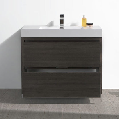 Fresca Valencia 40 Gray Oak Free Standing Modern Bathroom Vanity