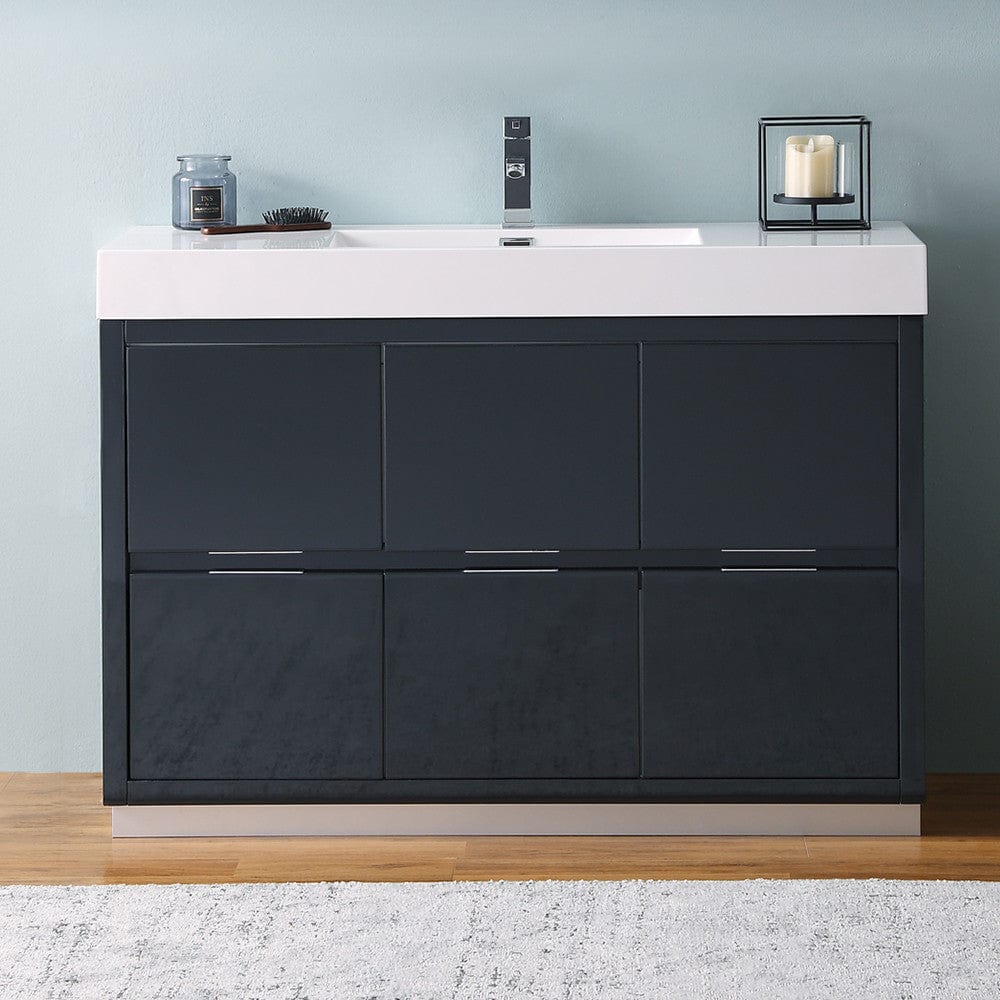 Fresca Valencia 48 Dark Slate Gray Free Standing Modern Bathroom Vanity