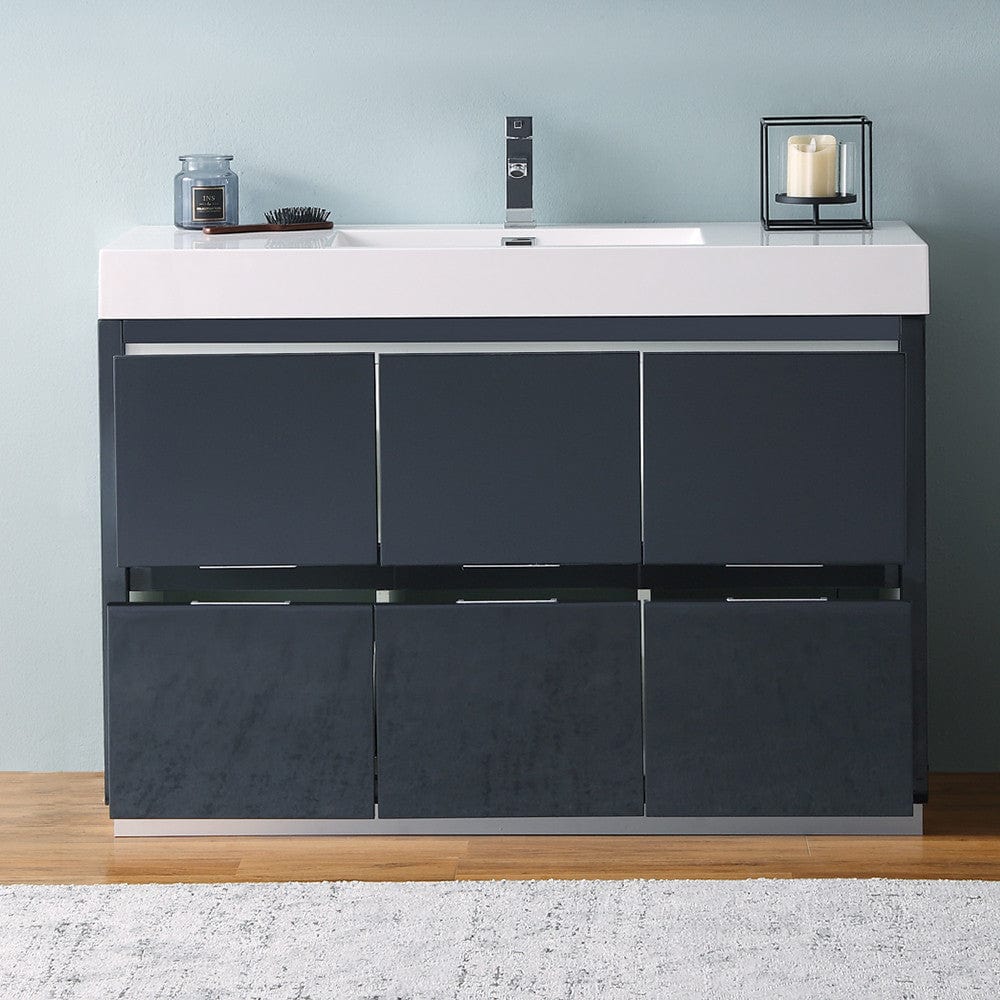 Fresca Valencia 48 Dark Slate Gray Free Standing Modern Bathroom Vanity