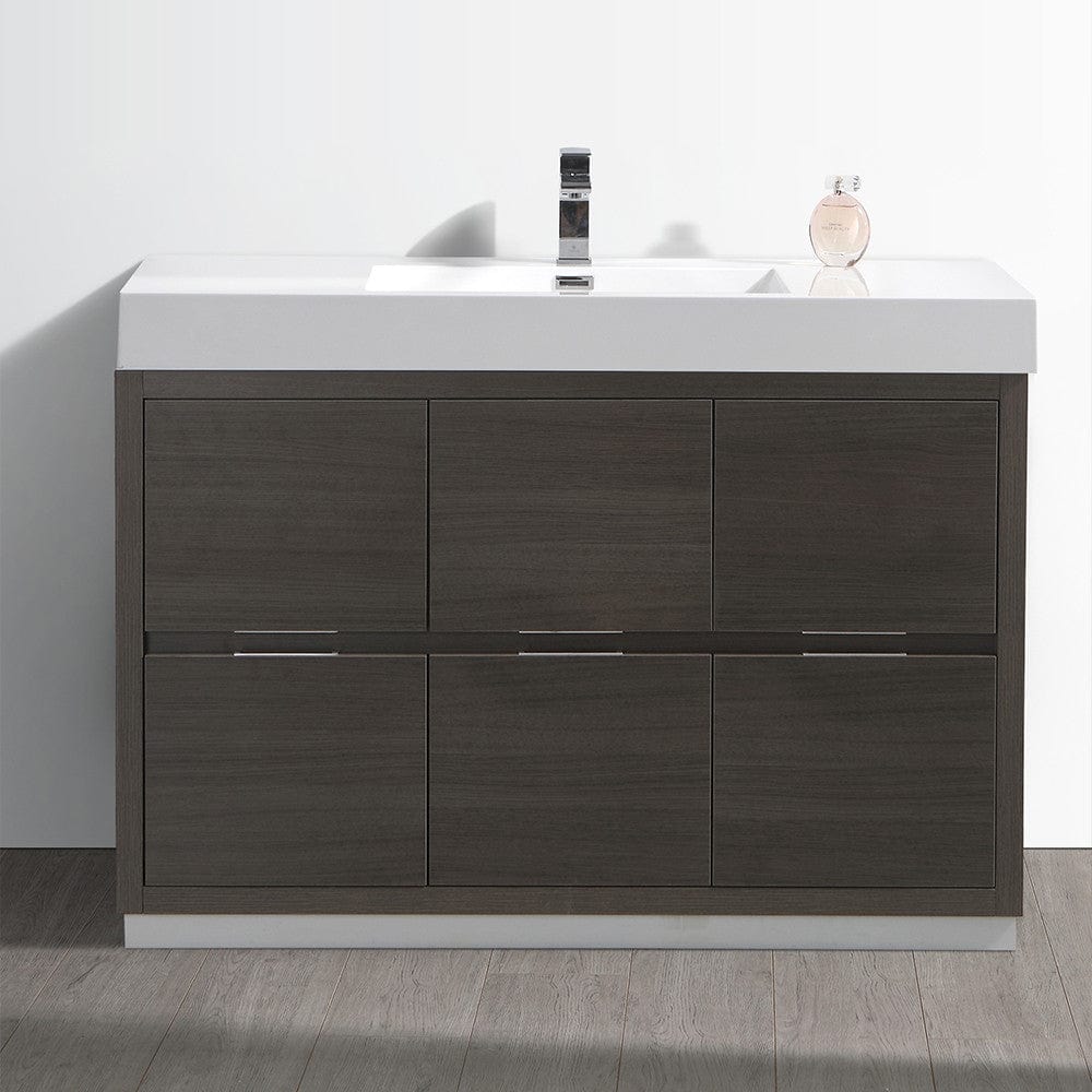 Fresca Valencia 48 Gray Oak Free Standing Modern Bathroom Vanity