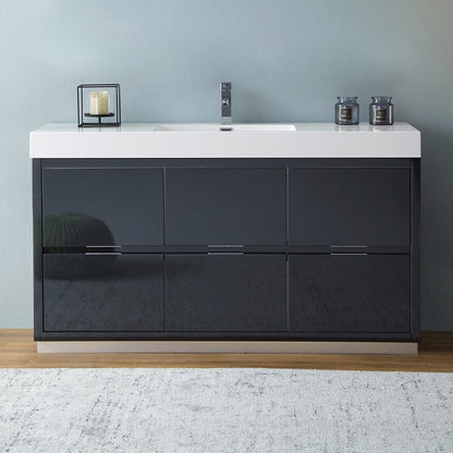 Fresca Valencia 60 Dark Slate Gray Free Standing Modern Bathroom Vanity