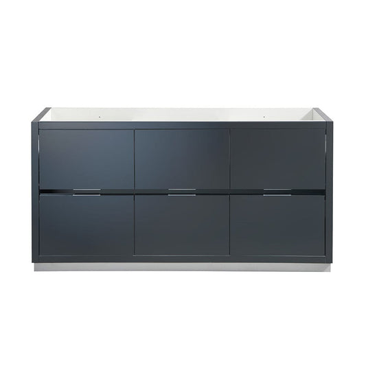 Fresca Valencia 60 Dark Slate Gray Free Standing Single Sink Modern Bathroom Cabinet