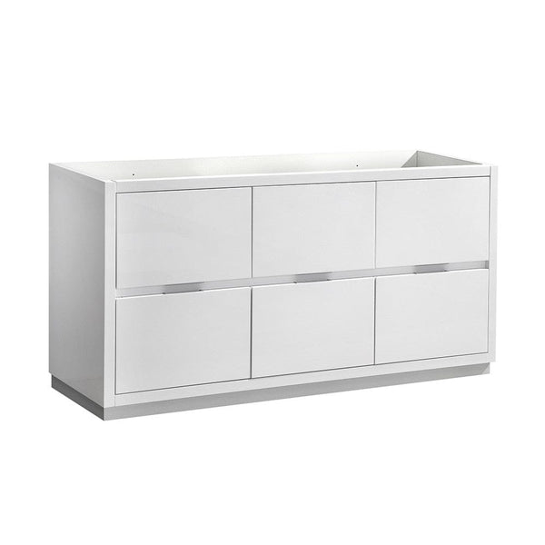 Fresca Valencia 60 Glossy White Free Standing Single Sink Modern Bathroom Cabinet