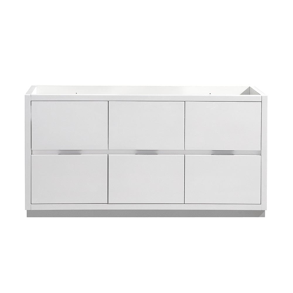 Fresca Valencia 60 Glossy White Free Standing Single Sink Modern Bathroom Cabinet