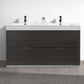 Fresca Valencia 60 Gray Oak Free Standing Double Sink Modern Bathroom Vanity