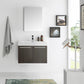 Fresca Vista 30 Gray Oak Wall Hung Modern Bathroom Vanity w/ Medicine Cabinet