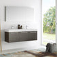 Fresca Vista 60" Gray Oak Wall Hung Double Sink Modern Bathroom Vanity w/ Medicine Cabinet