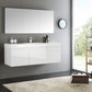 Fresca Vista 60" White Wall Hung Single Sink Modern Bathroom Vanity w/ Medicine Cabinet