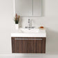 Fresca Vista Walnut Modern Bathroom Vanity w/ Medicine Cabinet