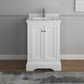 Fresca Windsor 24 Matte White Traditional Bathroom Cabinet w/ Top & Sink | FCB2424WHM-CWH-U