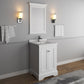 Fresca Windsor 24 Matte White Traditional Bathroom Vanity w/ Mirror | FVN2424WHM