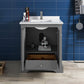 Fresca Windsor 30 Gray Textured Traditional Bathroom Cabinet w/ Top & Sink | FCB2430GRV-CWH-U