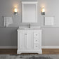 Fresca Windsor 36 Matte White Traditional Bathroom Vanity w/ Mirror | FVN2436WHM