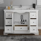 Fresca Windsor 48 Matte White Traditional Bathroom Cabinet w/ Top & Sink | FCB2448WHM-CWH-U