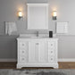 Fresca Windsor 48 Matte White Traditional Bathroom Vanity w/ Mirror | FVN2448WHM