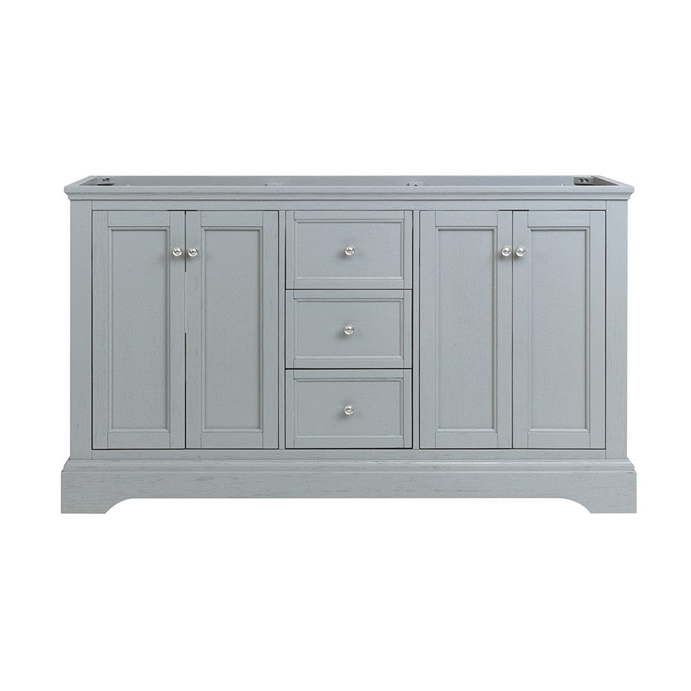 Fresca Windsor 60 Gray Textured Traditional Double Sink Bathroom Cabinet | FCB2460GRV