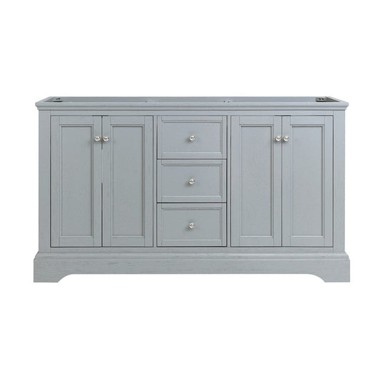 Fresca Windsor 60 Gray Textured Traditional Double Sink Bathroom Cabinet | FCB2460GRV