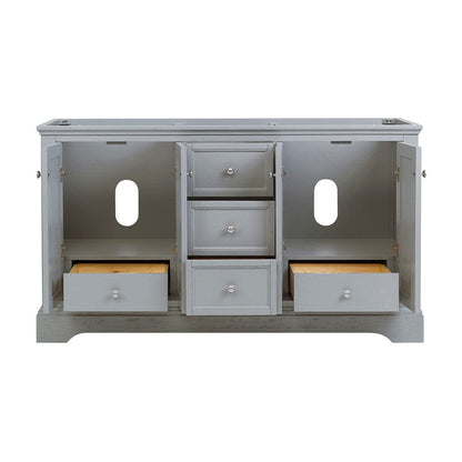 Fresca Windsor 60 Gray Textured Traditional Double Sink Bathroom Cabinet | FCB2460GRV