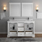 Fresca Windsor 60 Matte White Traditional Double Sink Bathroom Vanity w/ Mirrors | FVN2460WHM