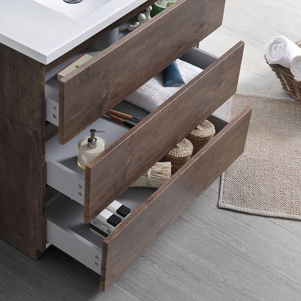 Lazzaro 36 Modern Rosewood Free Standing Bathroom Vanity Set