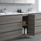 Lazzaro 84 Modern Gray Wood Free Standing Double Sink Bathroom Vanity Set