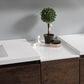 Lazzaro 84 Modern Rosewood Free Standing Double Sink Bathroom Vanity Set