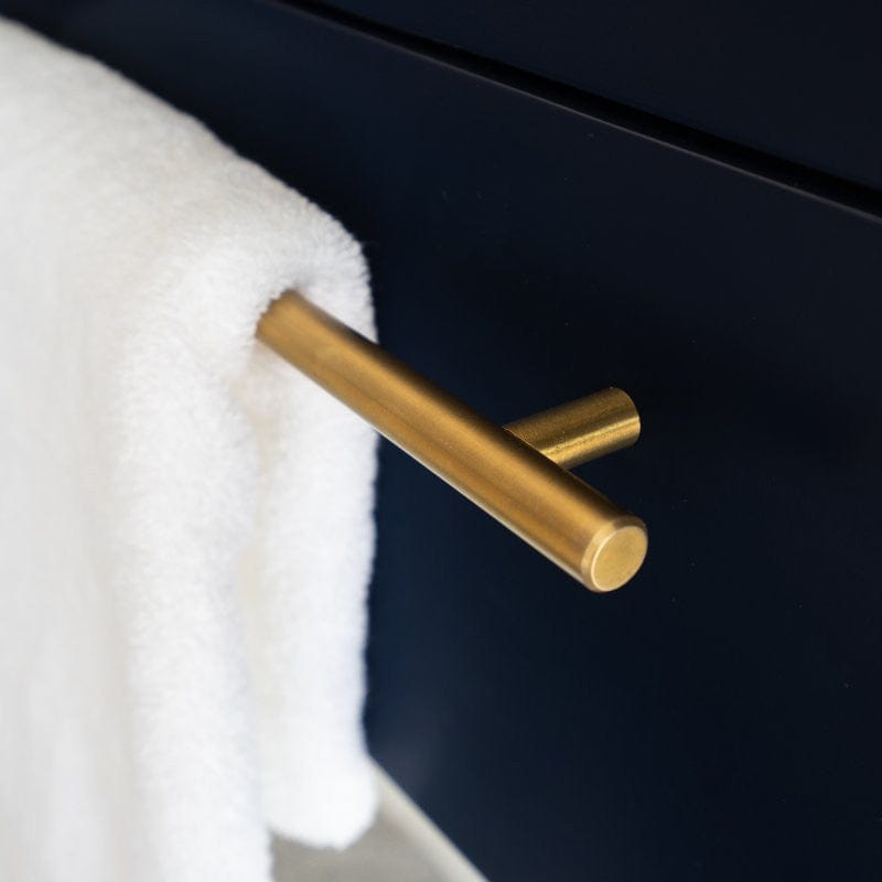 Satin nickel drawer handle