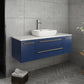 Lucera Modern 48" Royal Blue Wall Hung Cabinet w/ Top & Vessel Sink