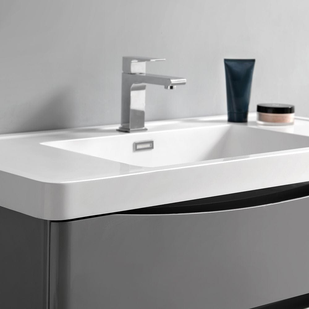 Tuscany 36 Modern Gray Free Standing Bathroom Vanity Set
