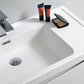 Tuscany 48 Modern White Wall Hung Double Sink Bathroom Vanity Set