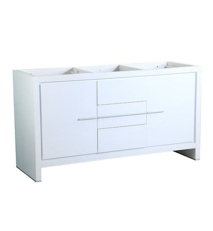 Fresca Allier 60" White Modern Double Sink Bathroom Cabinet