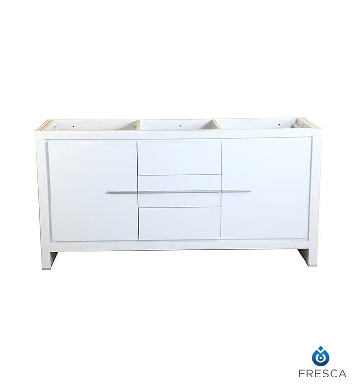 Fresca Allier 60 White Modern Double Sink Bathroom Cabinet