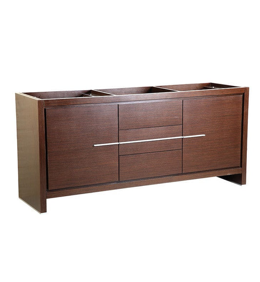 Fresca Allier 72" Wenge Brown Modern Double Sink Bathroom Cabinet