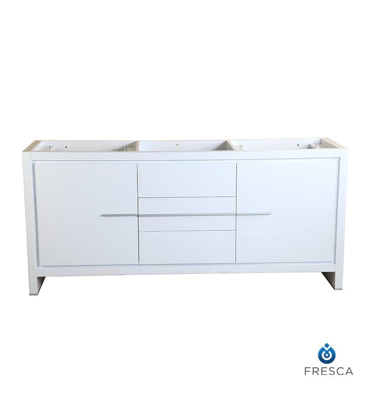 Fresca Allier 72 White Modern Double Sink Bathroom Cabinet