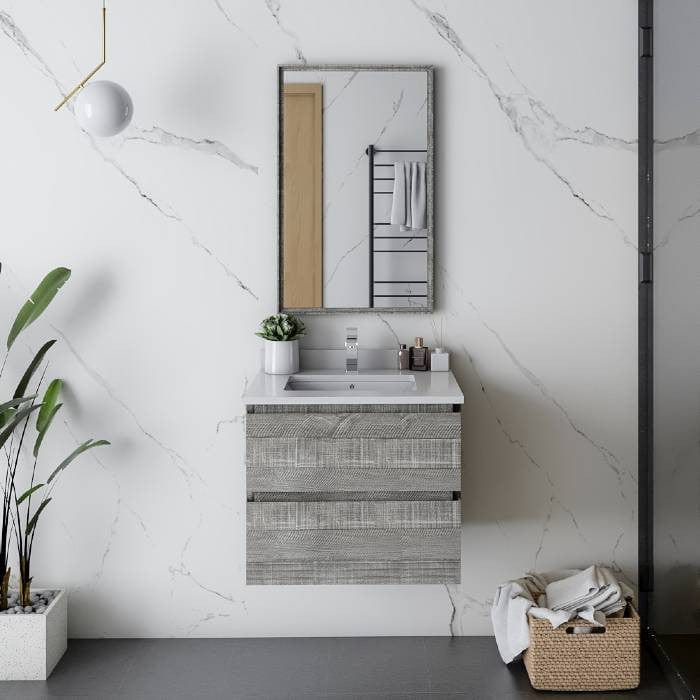 wall hung bathroom vanity set