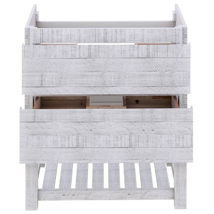 base cabinet in rustic white