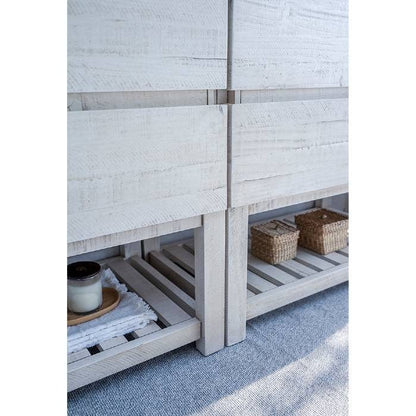 rustic white bathroom vanity