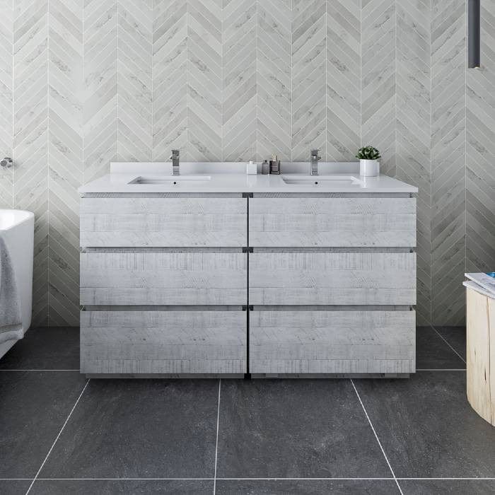 rustic white bathroom vanity