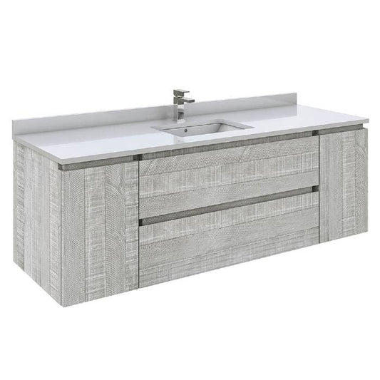 59 inch wall hung bathroom base cabinet