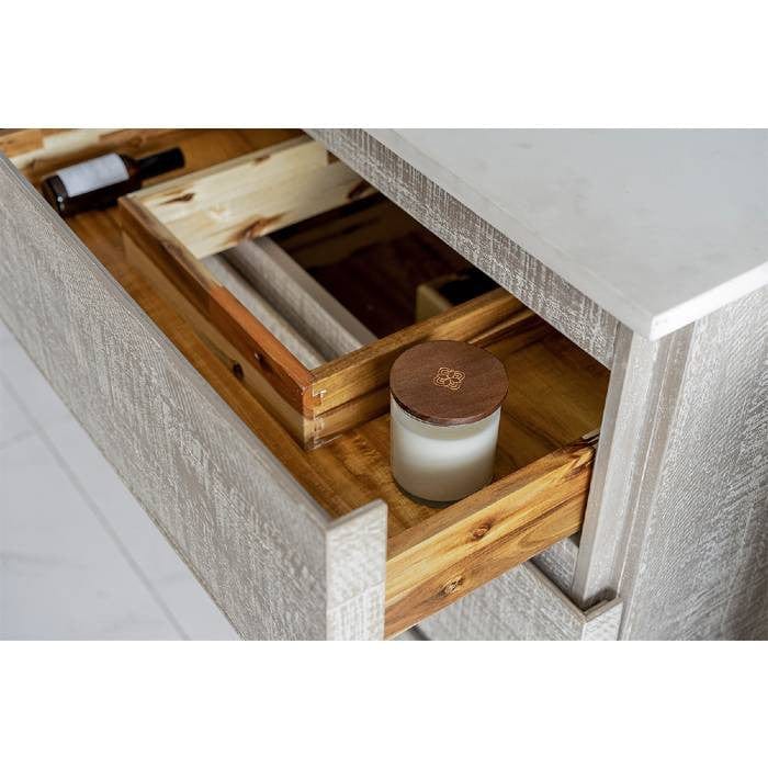 acacia wood material vanity